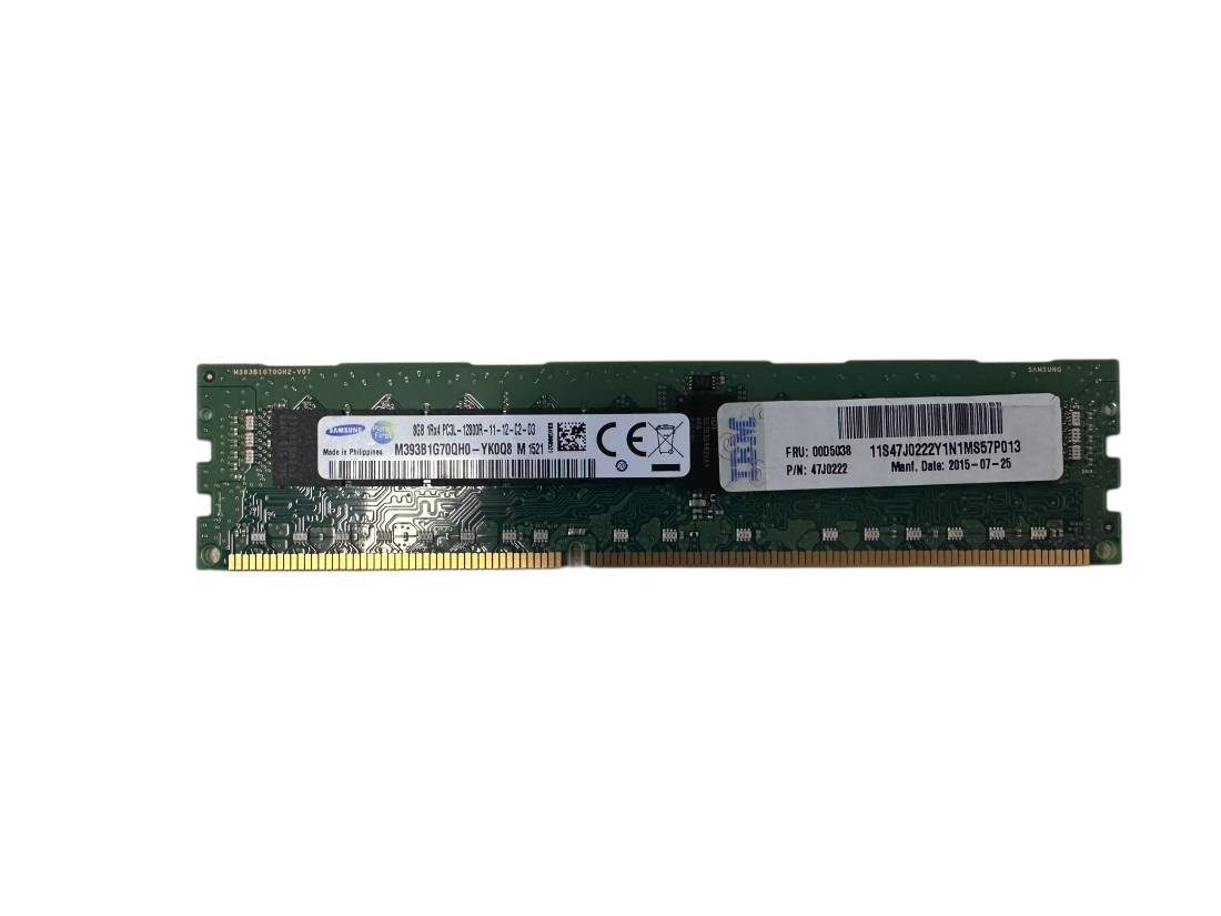 IBM Pamięć RAM 8GB 1Rx4 PC3L-12800R RDIMM 00D5038 47J0222